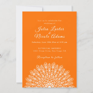 Invitation Mariage Mandala d'Herbe de Pampas Sec à Plume Douc