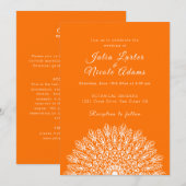Invitation Mariage Mandala d'Herbe de Pampas Sec à Plume Douc (Devant / Derrière)