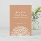 Invitation Mariage Mandala d'herbe de Pampas sec à plume douc (Debout devant)