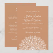 Invitation Mariage Mandala d'herbe de Pampas sec à plume douc (Devant / Derrière)