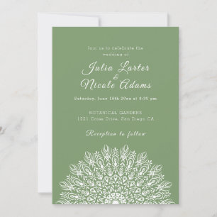 Invitation Mariage Mandala d'Herbe de Pampas Seche à Plume Do
