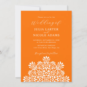 Invitation Mariage Mandala Floral Bohème Soleil Levant