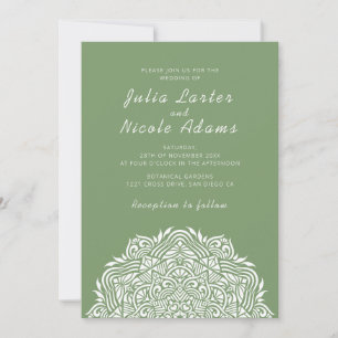 Invitation Mariage Mandala Ordonné Joyau Persan