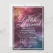 Invitation Mariage MANGER Boire Be Marié Galaxy Constellation (Devant)