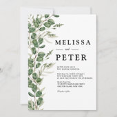 Invitation Mariage manuscrit Eucalyptus (Devant)