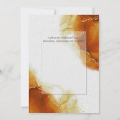 Invitation MARIAGE | Marbre Abstrait Topaze Or (Dos)