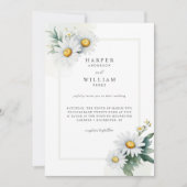 Invitation Mariage marguerite aquarelle (Devant)