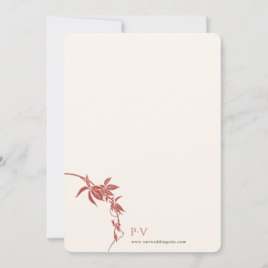 Invitation Mariage Mariage Fall in Love (Dos)