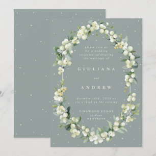 Invitation Mariage Marié uniquement + Eucalyptus