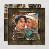 Invitation Mariage Mariée Suède Engagement Saint-Valentin (Devant / Derrière)