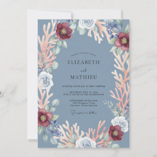 Invitation Mariage Marin en Acier Peint