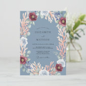 Invitation Mariage Marin en Acier Peint (Debout devant)
