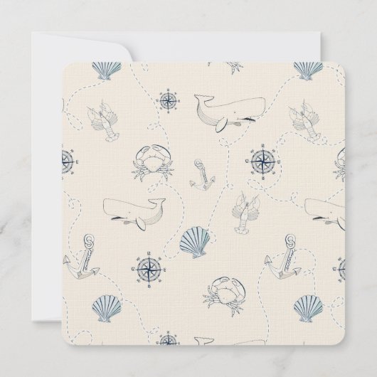 Invitation Mariage marin nautique (Dos)