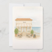 Invitation mariage maritime méditerranéen de l'océan enregist (Dos)