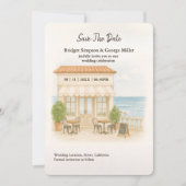 Invitation mariage maritime méditerranéen de l'océan enregist (Devant)