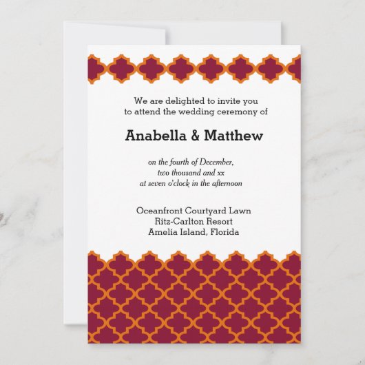 Invitation Mariage marocain (Devant)