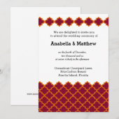 Invitation Mariage marocain (Devant / Derrière)