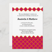 Invitation Mariage marocain (Devant / Derrière)