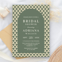 Mariage marocain avec arc vert sauge à quatre feui