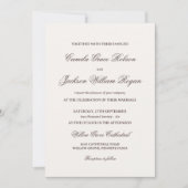 Invitation Mariage marron (Devant)