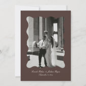 Invitation Mariage marron (Dos)