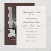 Invitation Mariage marron (Devant / Derrière)