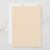 Invitation Mariage Marron Clair Floral Doux Rustique Moderne (Dos)