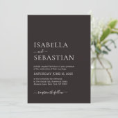 Invitation Mariage Marron Foncé (Debout devant)