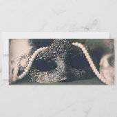 Invitation Mariage Mascarade et Perles Vintage (Dos)