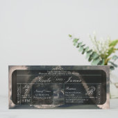 Invitation Mariage Mascarade & Perles Vintage (Debout devant)