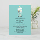Invitation Mariage Mason Jar et White Daisy (Debout devant)