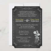Invitation Mariage| Mason Jar, Fleurs, Chalkboard 3 (Devant)