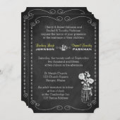 Invitation Mariage| Mason Jar, Fleurs, Chalkboard 3 (Devant / Derrière)