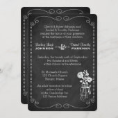 Invitation Mariage| Mason Jar, Fleurs, Parchemins| Tableau de (Devant / Derrière)