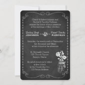 Invitation Mariage| Mason Jar, Fleurs, Parchemins| Tableau de (Devant)