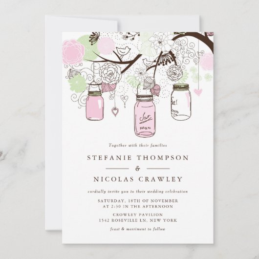 Invitation Mariage Mason Jars (Devant)