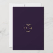 Invitation Mariage masquade violet or (Dos)