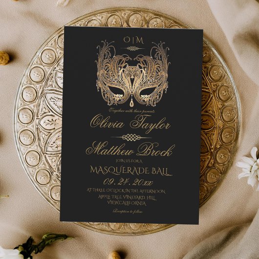 Invitation Mariage Masquerade