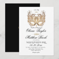 Mariage Masquerade Blanc Or