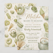 Invitation Mariage Matcha fait au Ciel (Devant / Derrière)
