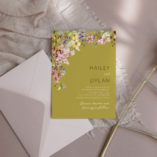 Invitation Mariage Meadow Fleur sauvage Boho Watercolor
