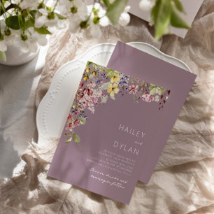 Invitation Mariage Meadow Fleur sauvage Boho Watercolor