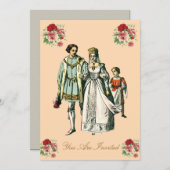 Invitation Mariage Médiéval De Mariage Et De Mariage De Chamb (Devant / Derrière)