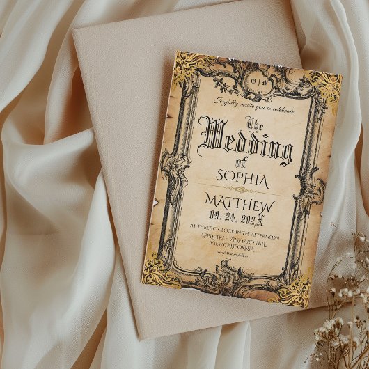 Invitation Mariage Médiéval Fantastique