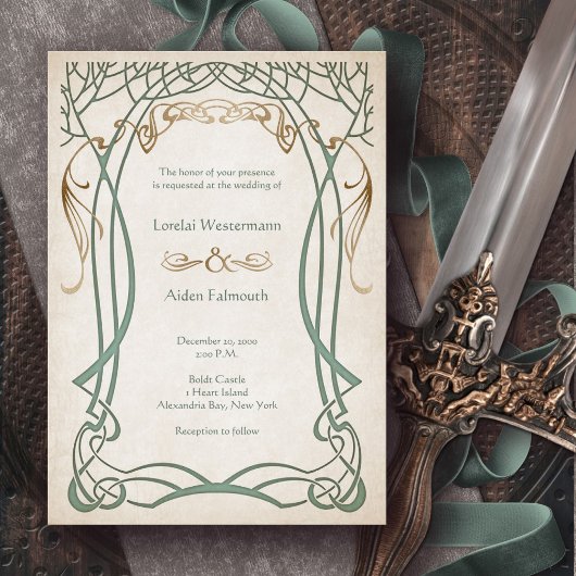Invitation Mariage Médiéval Fantastique Celtique