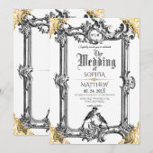 Invitation Mariage Médiéval Fantastique Royal (Devant / Derrière)
