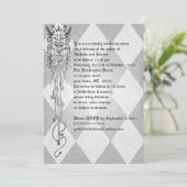 Invitation Mariage médiéval Jester Diamonds Goth (Debout devant)