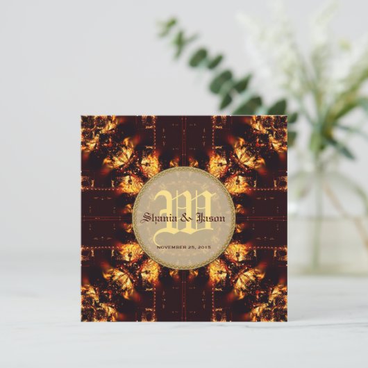 Invitation Mariage médiéval moderne (Debout devant)