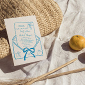 Invitation Mariage méditerranéen au citron tiré à la main