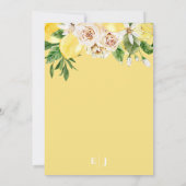 Invitation Mariage méditerranéen citron jaune vif (Dos)